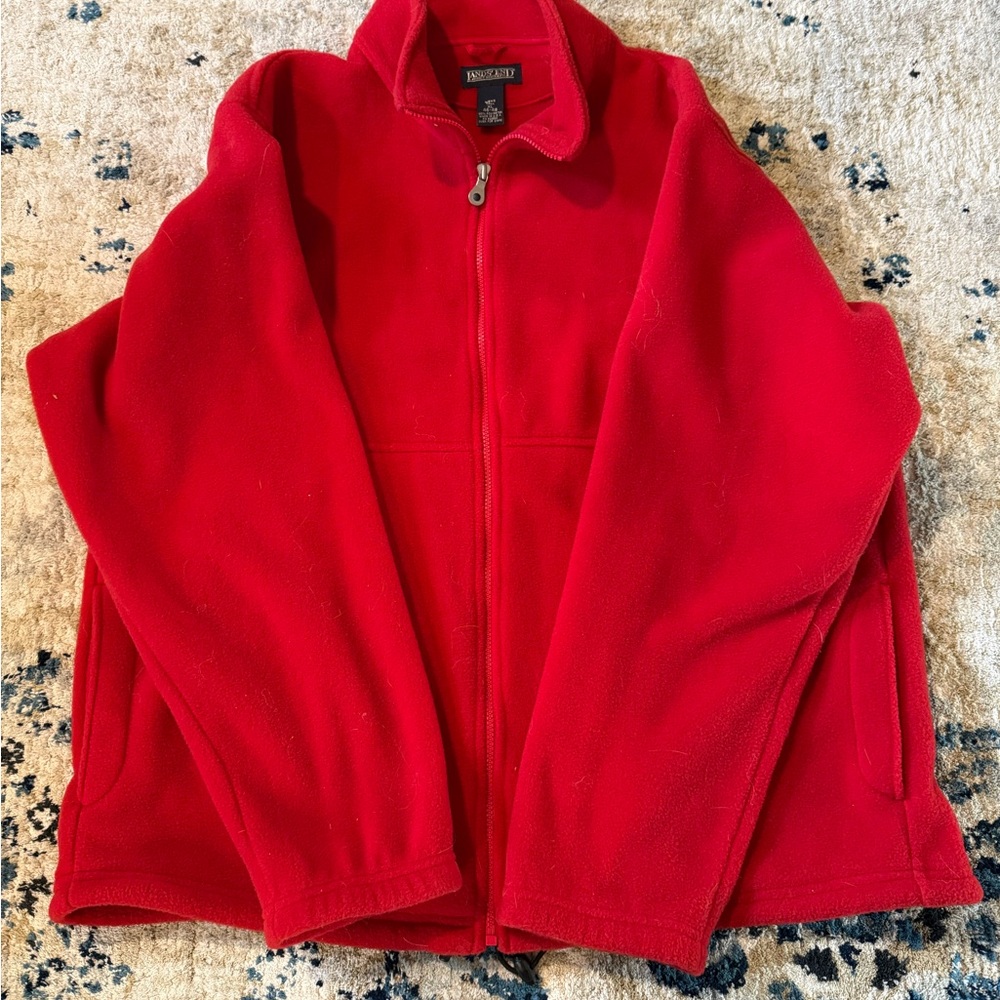 Lands' End Men's Red Fleece Jacket